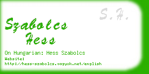 szabolcs hess business card
